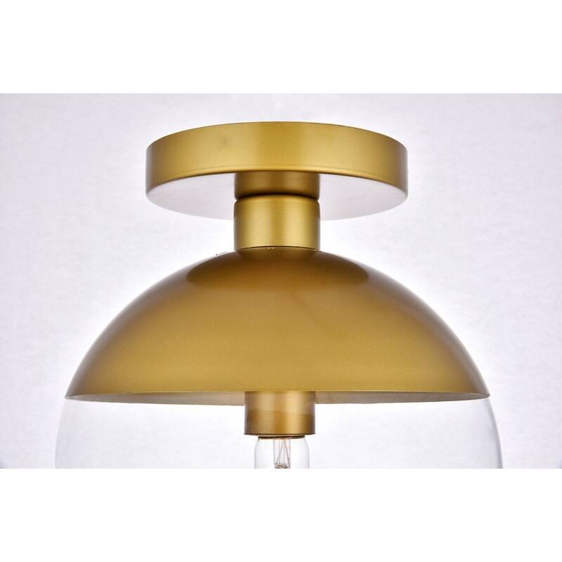 1-light 10-inch Glass Orb Flush Mount Light Fixture