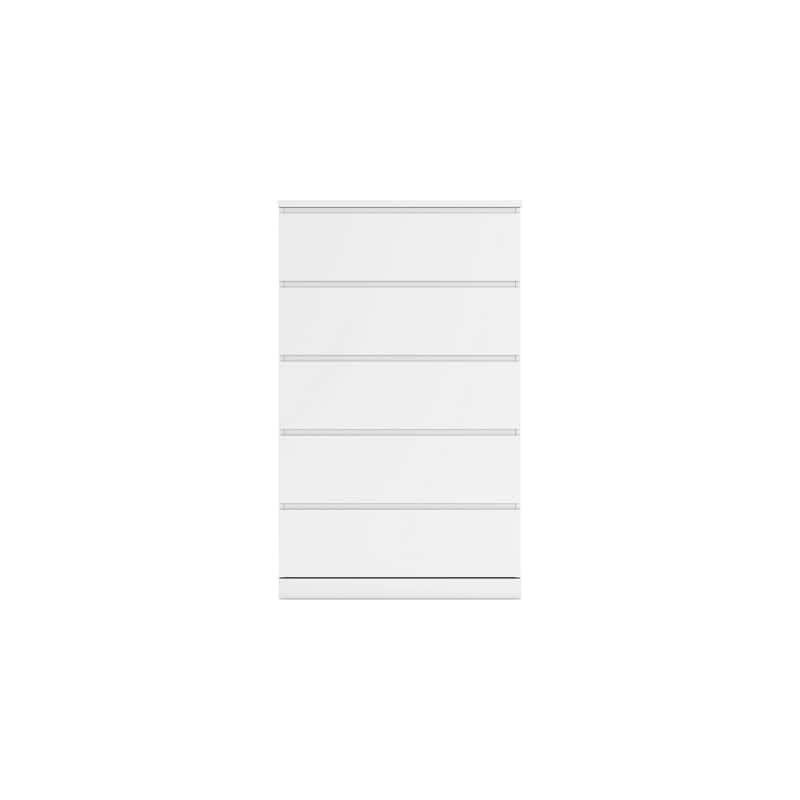 Onira Tall Dresser Chest, 5 Spacious Drawers, Modern White, 49 Inch