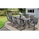 preview thumbnail 1 of 36, Patio Dining Set 9/7 Pieces Outdoor Metal Furniture Set, 8/6 C Spring Motion Chairs and 1 Expandable Table