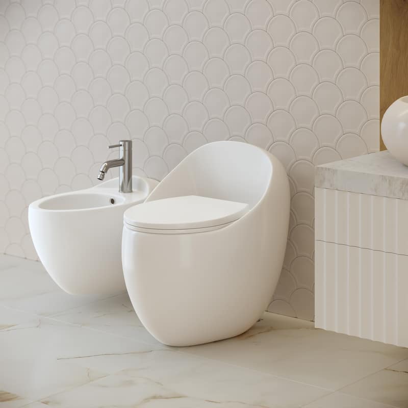 Nantes Ii One-Piece Elongated Toilet Top Flush 1.28 Gpf - 25.6" x 18.5" 24"