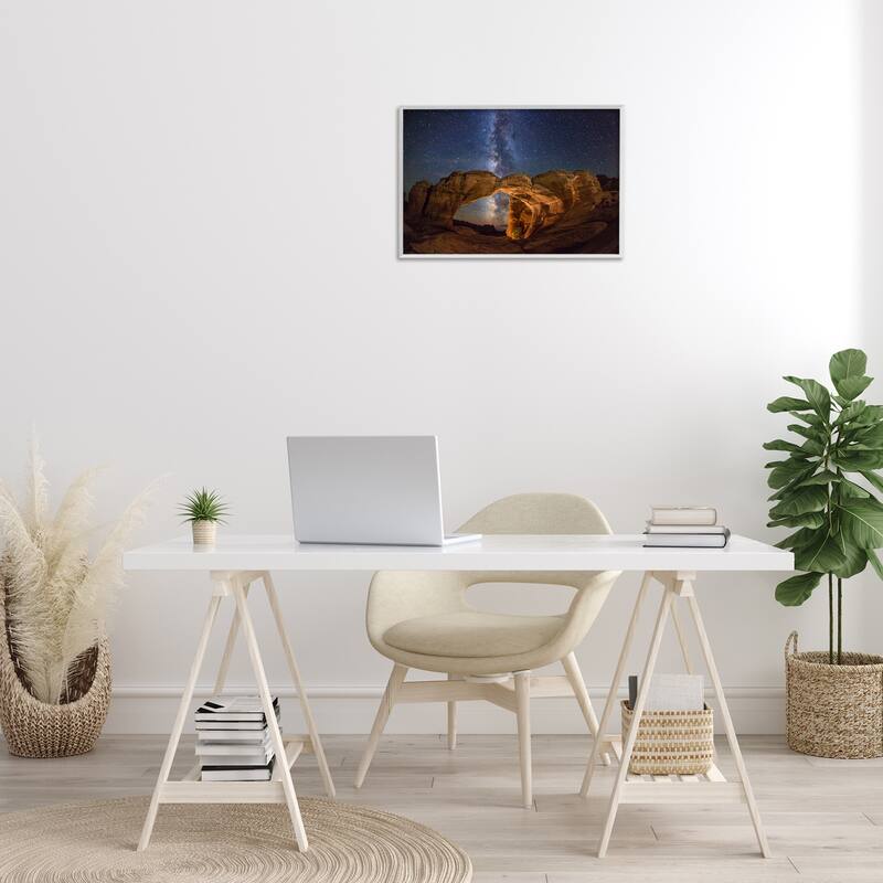 Stupell Starry Sky Through Desert Arch Framed Giclee Art Design By Royce Bair