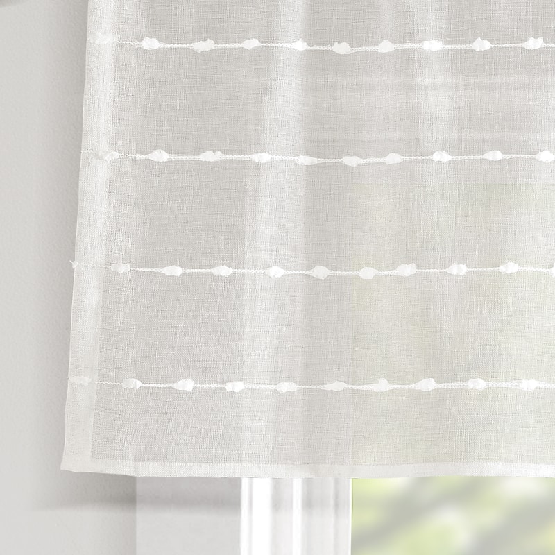 Lush Decor Farmhouse Textured Sheer Valance Single..