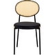 preview thumbnail 29 of 92, Leisuremod Euston Modern Velvet/Leather Dining Chair - Minimalist Wicker Back Accent Chair for Home Living Room & Kitchen