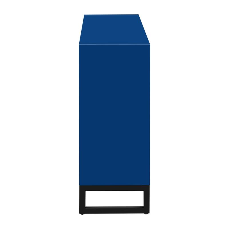 Accent Buffet Cabinet Rubber Wood Veneer Storage Cabinet