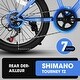 preview thumbnail 8 of 6, Blue Kids Mountain Bike 7 Speed Teenager Children Kids' Bicycles Front Suspension Disc U Brake, 14 Inch Height Steel Frame