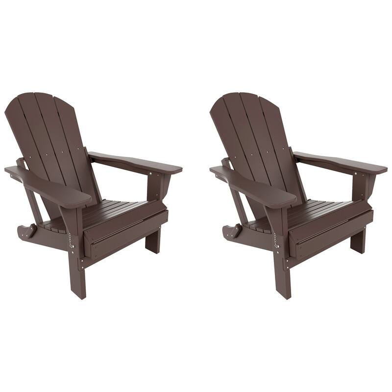 POLYTRENDS Laguna Outdoor Eco-Friendly Poly Folding Adirondack Chair (Set of 2)