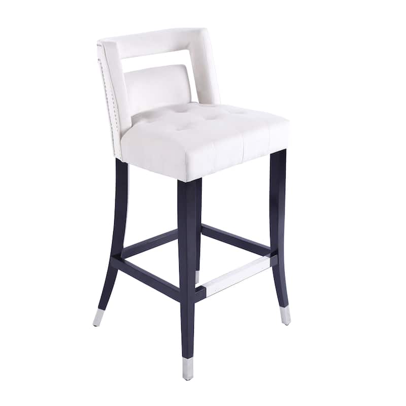 Velvet Barstool with nailheads(Set of 2)