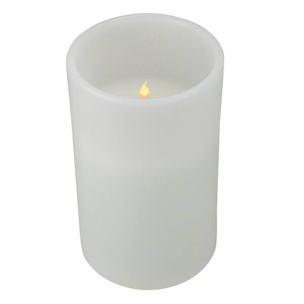 Shop 10 White Battery Operated Flameless Led Flickering Pillar Candle Overstock 16542916