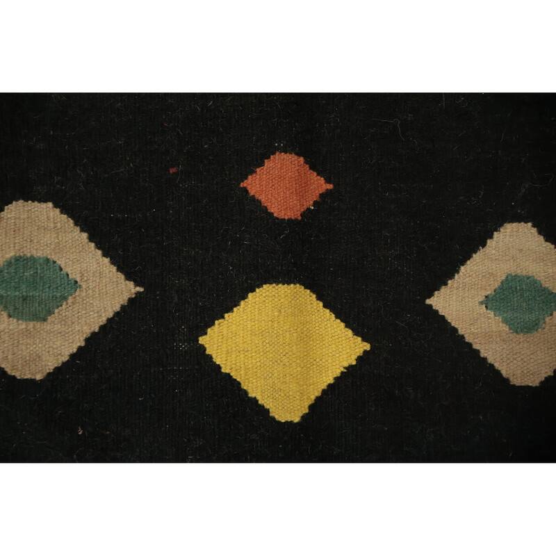Hand Woven Oriental 100% Wool Carpet Southwestern Modern Multi-Colored Kilim Area Rug - 12' 0'' X 8' 9''