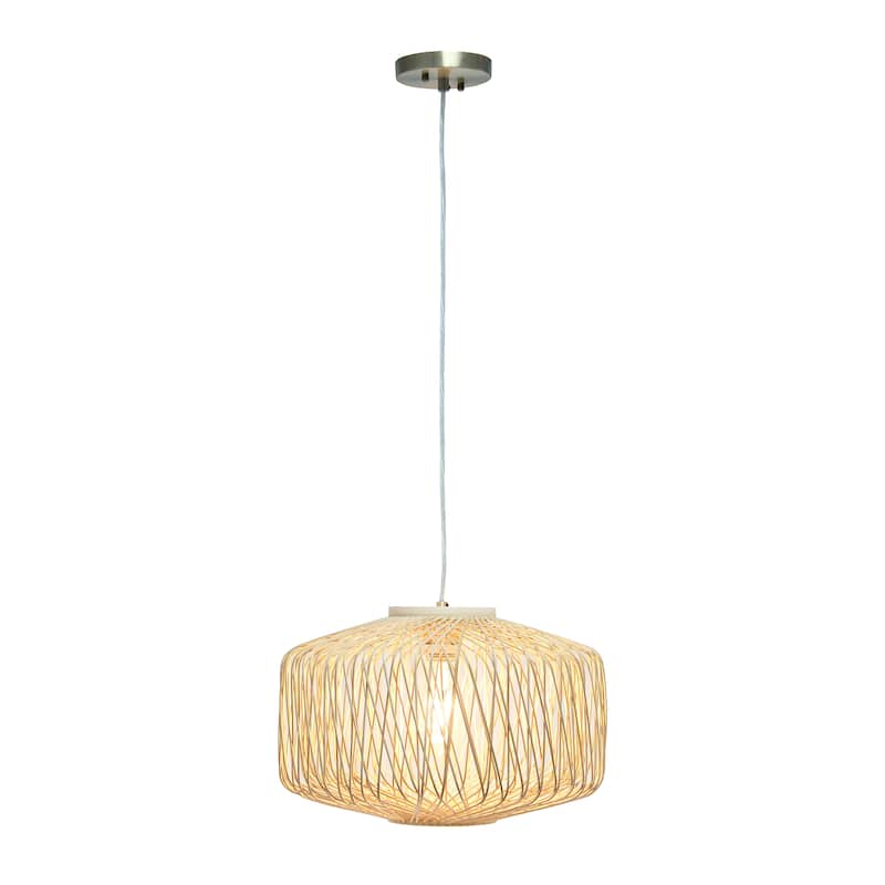 60 in. 1 Light Natural Round Pendant