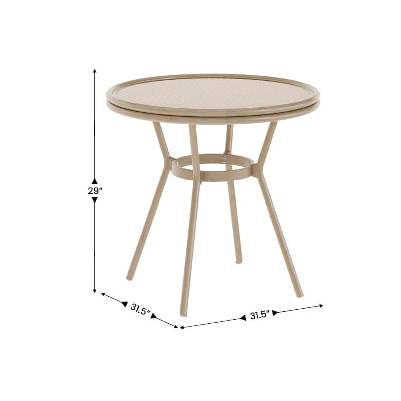 Indoor/Outdoor Commercial Glass Top Bistro Table