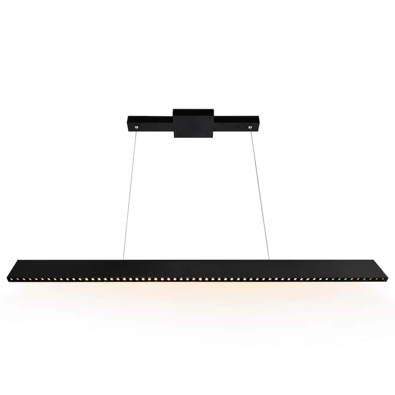 Bellagio 45 in LED Integrated Black Chandelier - Black