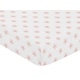 preview thumbnail 3 of 4, Pink and White Flower Blossom Baby Girl Fitted Crib Sheet - Blush Shabby Chic Farmhouse Daisy for Burgundy Watercolor Floral