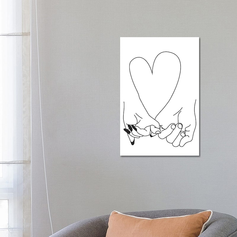 iCanvas "Pinky Promise, Him & Her" by Honeymoon Hotel Canvas Print - 26x18x1.5