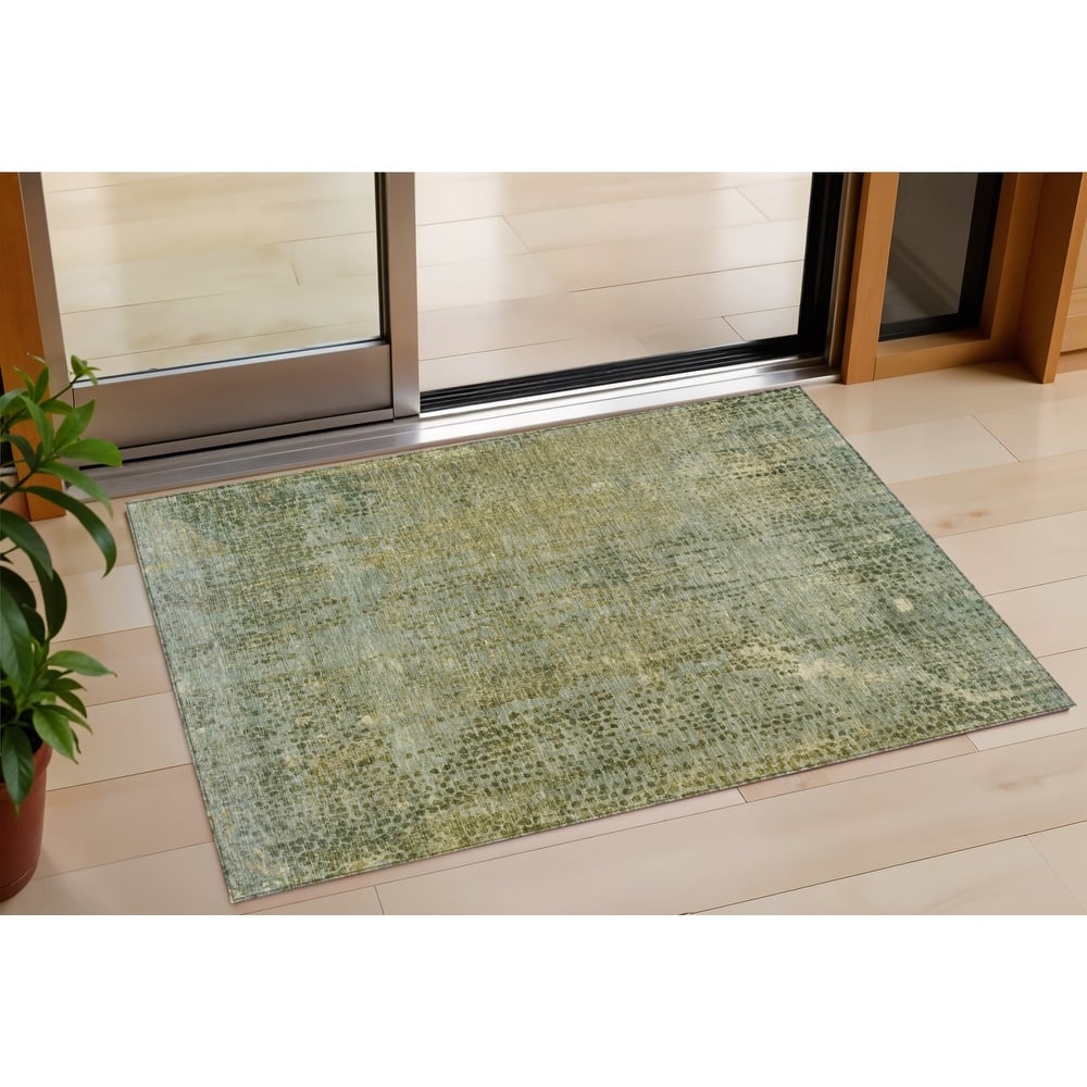 HomeRoots Abstract Transitional Rectangle Outdoor Rug