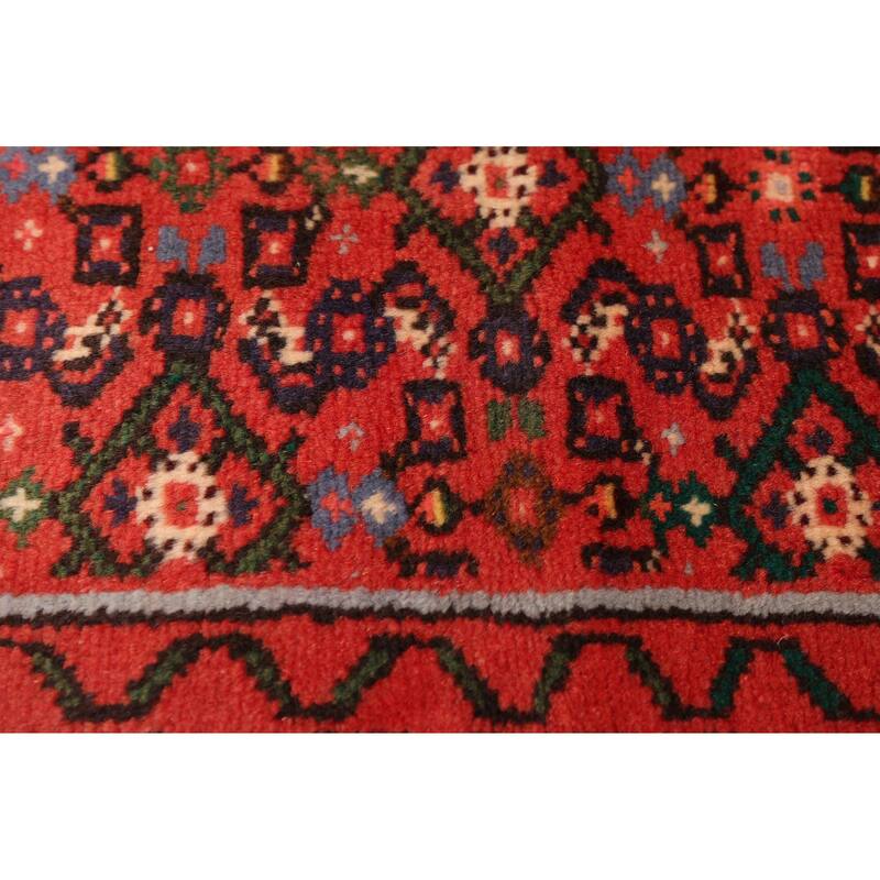 ECARPETGALLERY Hand-knotted Andelz Red Wool Rug - 2'9 x 9'3