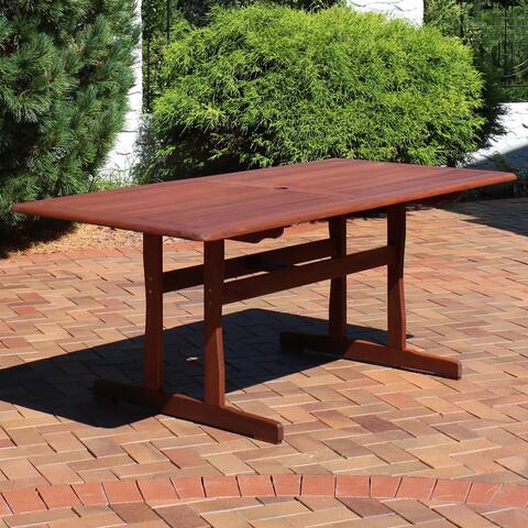 Sunnydaze Meranti Wood 6-Foot Dining Table