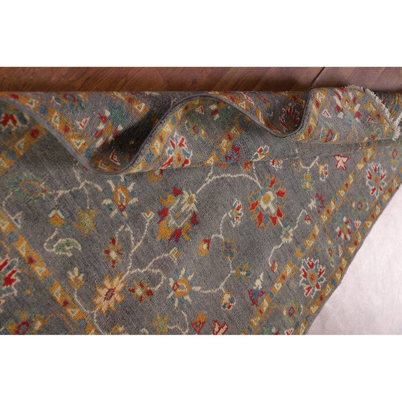 All-Over Gray Floral Kazak Oriental Accent Rug Handmade Wool Carpet - 3'4"x 5'0"