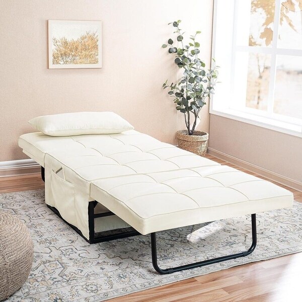 Sleeper Chair Bed 4 In 1 Multi Function Convertible Ottoman Bed Breathable Linen Bed Chair Convertible Sofa Bed On Sale Bed Bath Beyond 38354824