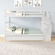 preview thumbnail 5 of 12, Twin over Twin Bunk Bed With Trundle, Stairway Storage Function, White
