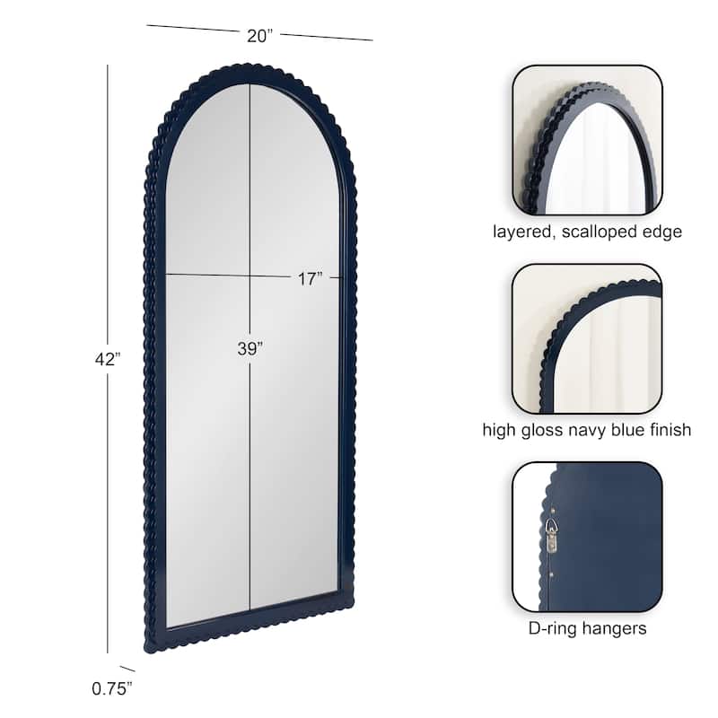 Kate and Laurel Scallia Wooden Arch Mirror