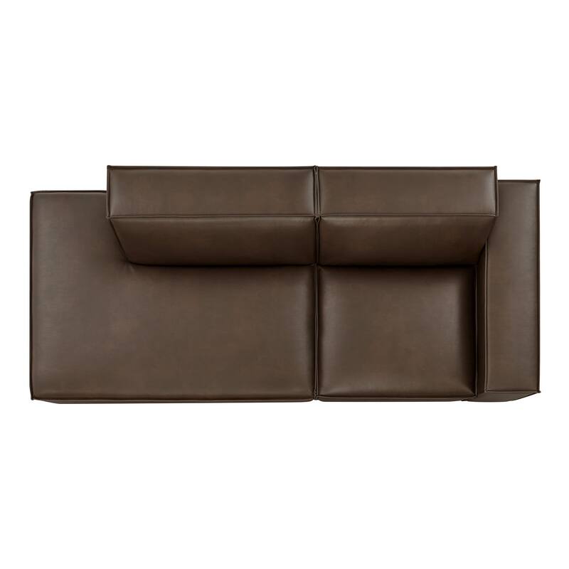 Restore 2-Piece Vegan Leather Modular Loveseat