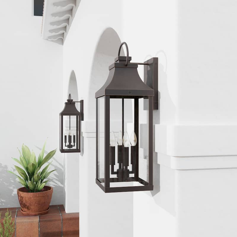 Bradford Outdoor 4-light Extra Large Wall Lantern w/ Clear Glass