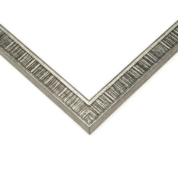53x10 Stately Silver Wood Picture Frame - With Acrylic Front and Foam Board Backing - Stately Silver (solid wood)