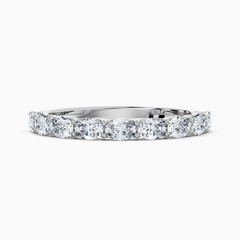 Auriya 14k Gold Oval East-West Lab Grown Diamond Half Eternity Band 0.90 - 3.75 ct. tw. (F-G, VS) - 0.90 ct. wt. - 6 - White