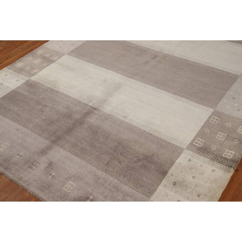 Gabbeh Tribal Indian Area Rug Hand-Knotted Wool Carpet - 5'4" x 7'7"