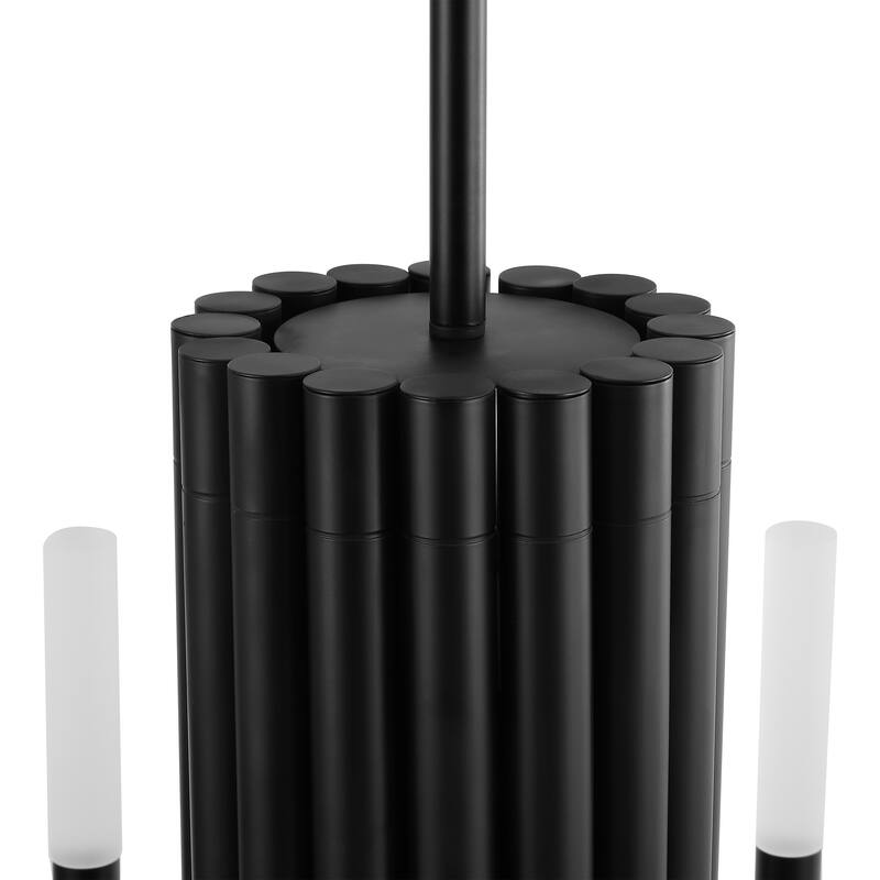 SAFAVIEH Couture Evonne 12-Light Adjustable Chandelier with LED Bulbs - 50"W x 22"D x 62"H