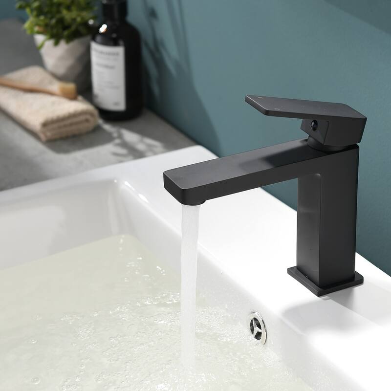 Single Handle Bathroom Sink Faucet with Anti Rust and Anti Corrosion, Anti Fingerprint, Suitable for Home Hotel Bathroom