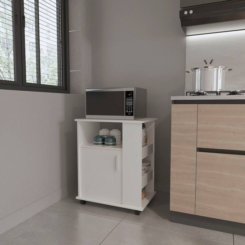 Correy 4-Shelf Microwave Cabinet with Caster