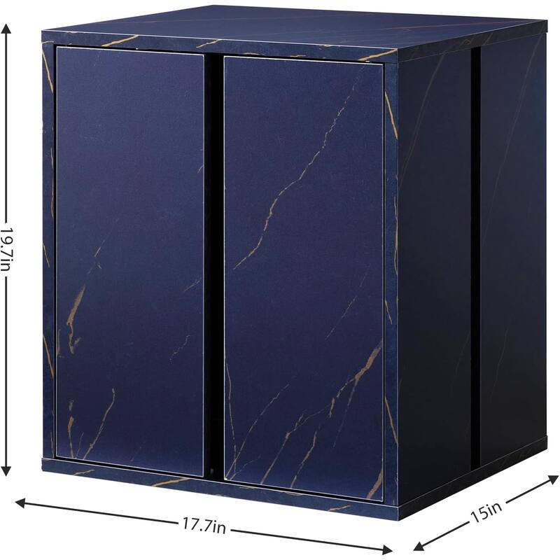 Nightstand with Glass Shelves and Led Lighting