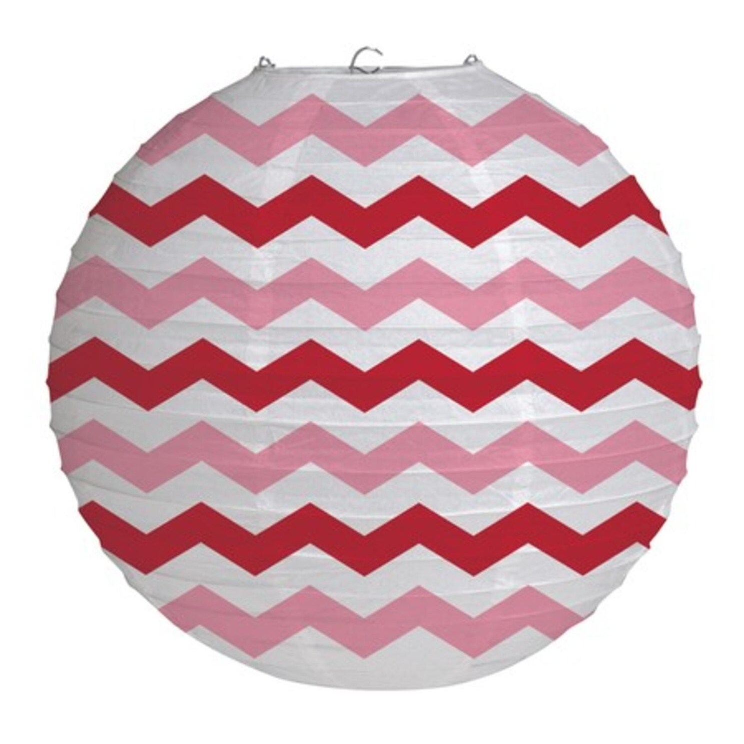 Shop Club Pack Of 12 Red White And Pink Chevron Hanging Tissue