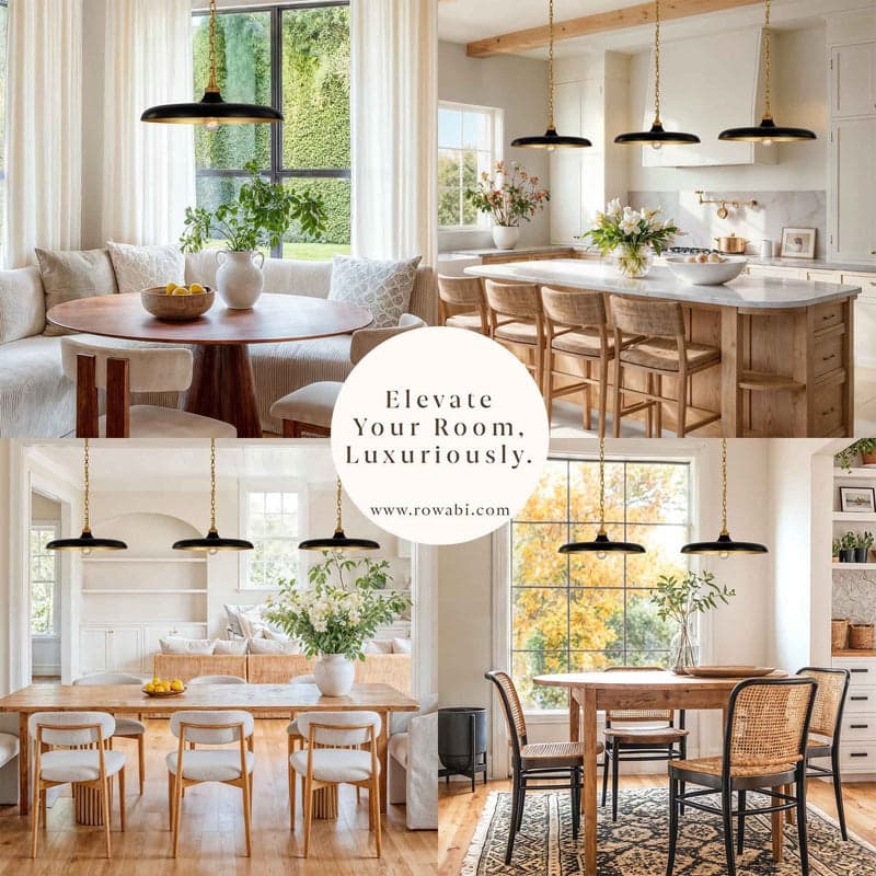 Raven Black Dome Pendant Light