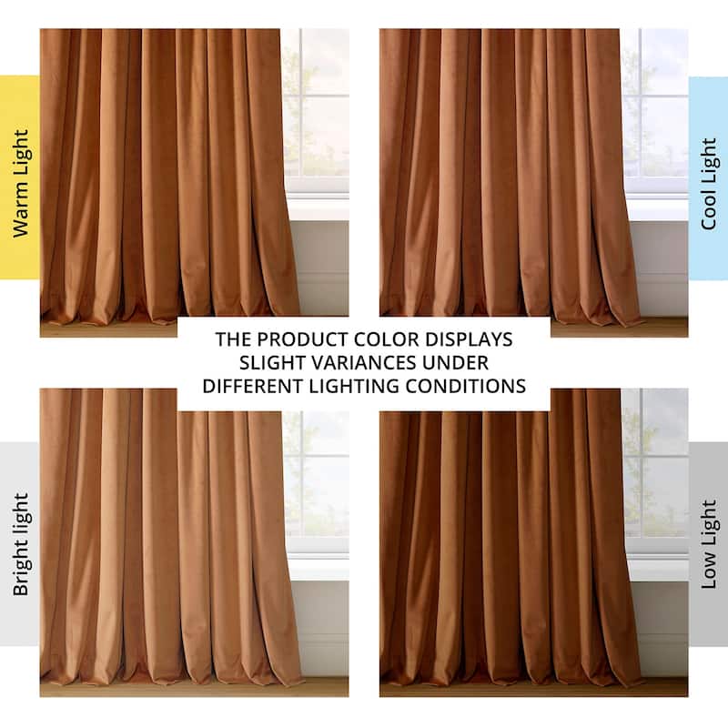 Exclusive Fabrics Signature Blackout Velvet Curtain (1 Panel)