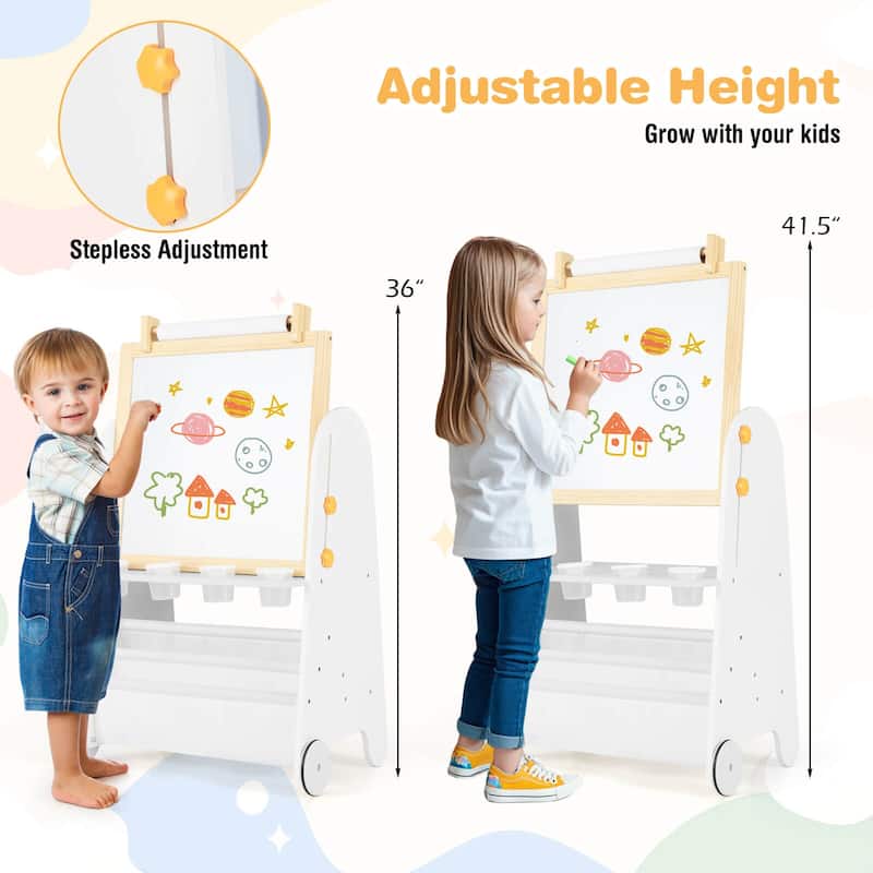 Costway 4-in-1 Kids Art Easel with Stool with Magnetic Whiteboard - See Details