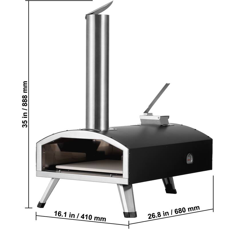 Anmytek Outdoor Wood Pellet Pizza Oven Portable Spray Camping