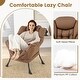 preview thumbnail 9 of 8, Gymax Lazy Sofa Chair Accent Leisure Armchair w/ Folding Footrest &