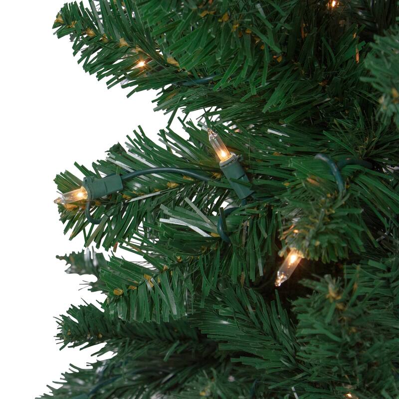 7.5ft Ravenna Pine Artificial Christmas Tree - Warm White LED Lights - 7.5 Foot