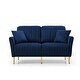 preview thumbnail 12 of 17, JASIWAY Modern Upholstered Velvet 2-Seater Sofa with Metal Legs