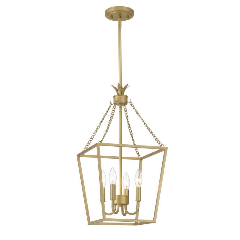 Acroma - 4 Light Dimmable Lantern Geometric Chandelier - N/A