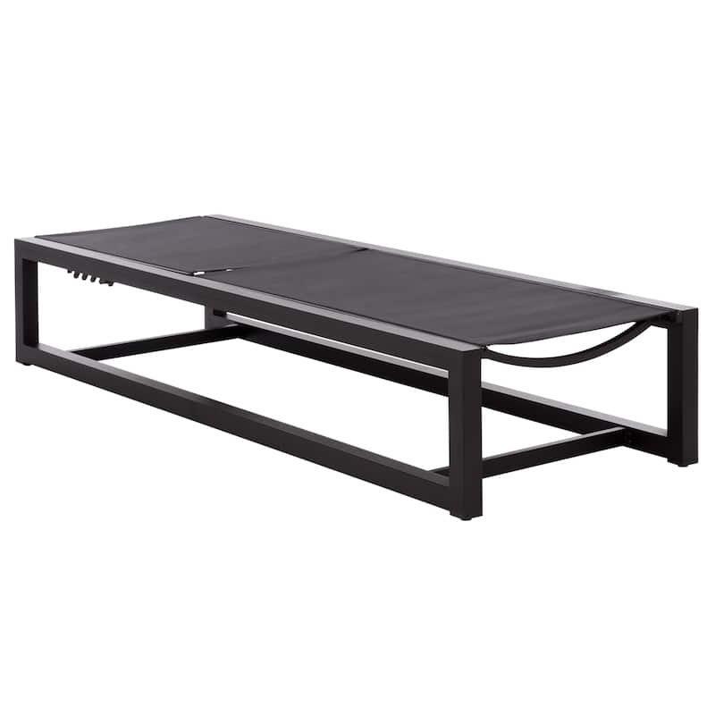 SAFAVIEH Outdoor Living Logan Aluminum Lounger - 79"W x 27"D x 14"H