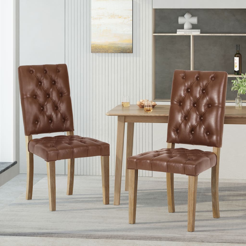 Kessler Tufted Dining Chairs by Christopher Knight Home