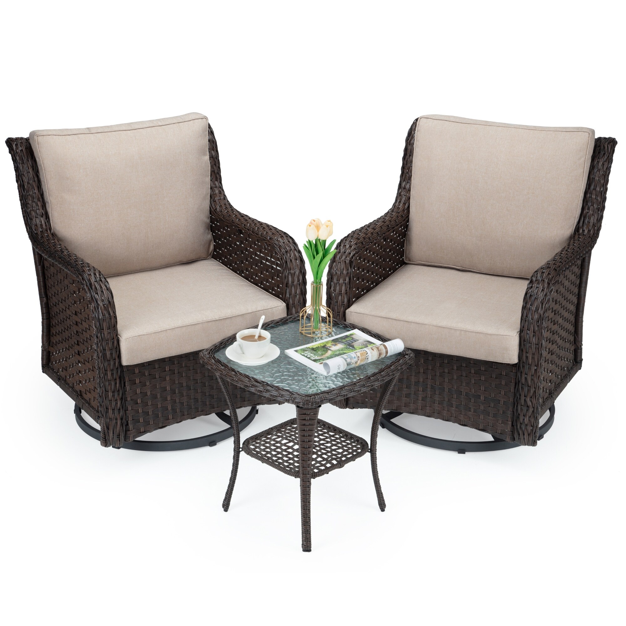 Matching best sale swivel chairs