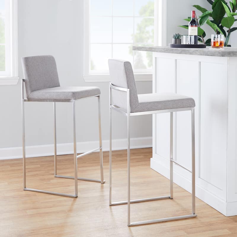 Silver Orchid Forrest High Back Bar Stool - Set of 2