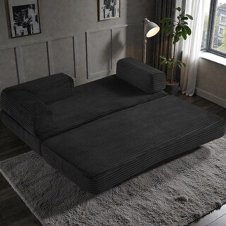 Cloud Loveseat Sofa with Deep Seat, Corduroy Boneless Modular Couch ...