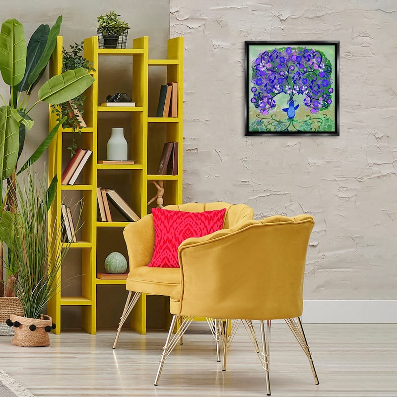 Stupell Tree Blooming From Bird Framed Floater Canvas Wall Art Design By Kay Widdowson