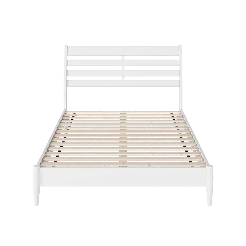 Low Profile Platform Bed - Solid Wood Bed Frame - Modern Bedroom Furniture - Twin, Full, Queen, King Sizes